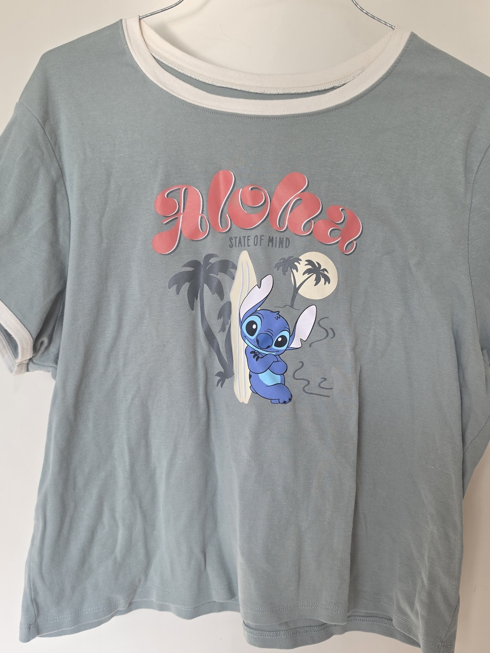 Disney Light Blue 'Aloha' Stitch Graphic Tee